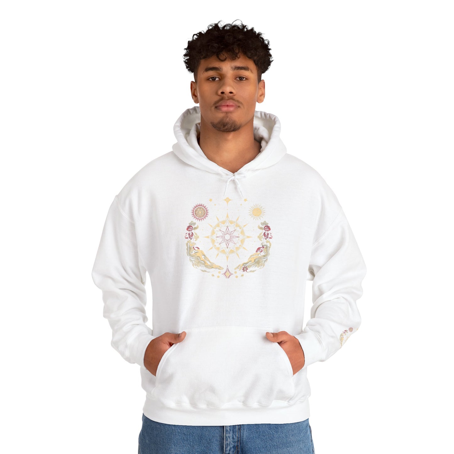 Hoodie — Sun & Moon Floral Mandala Hoodie