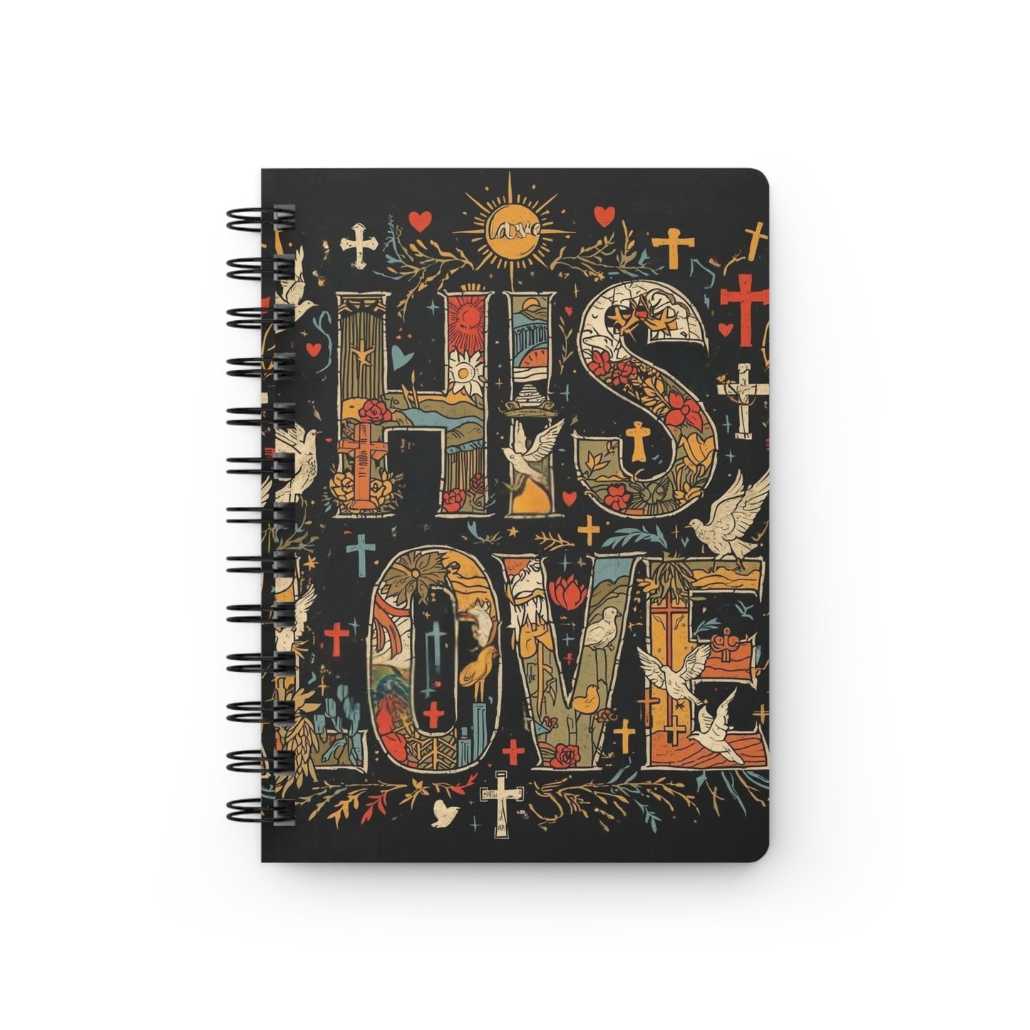Inspirational Spiral Bound Journal - 'His Love' Design