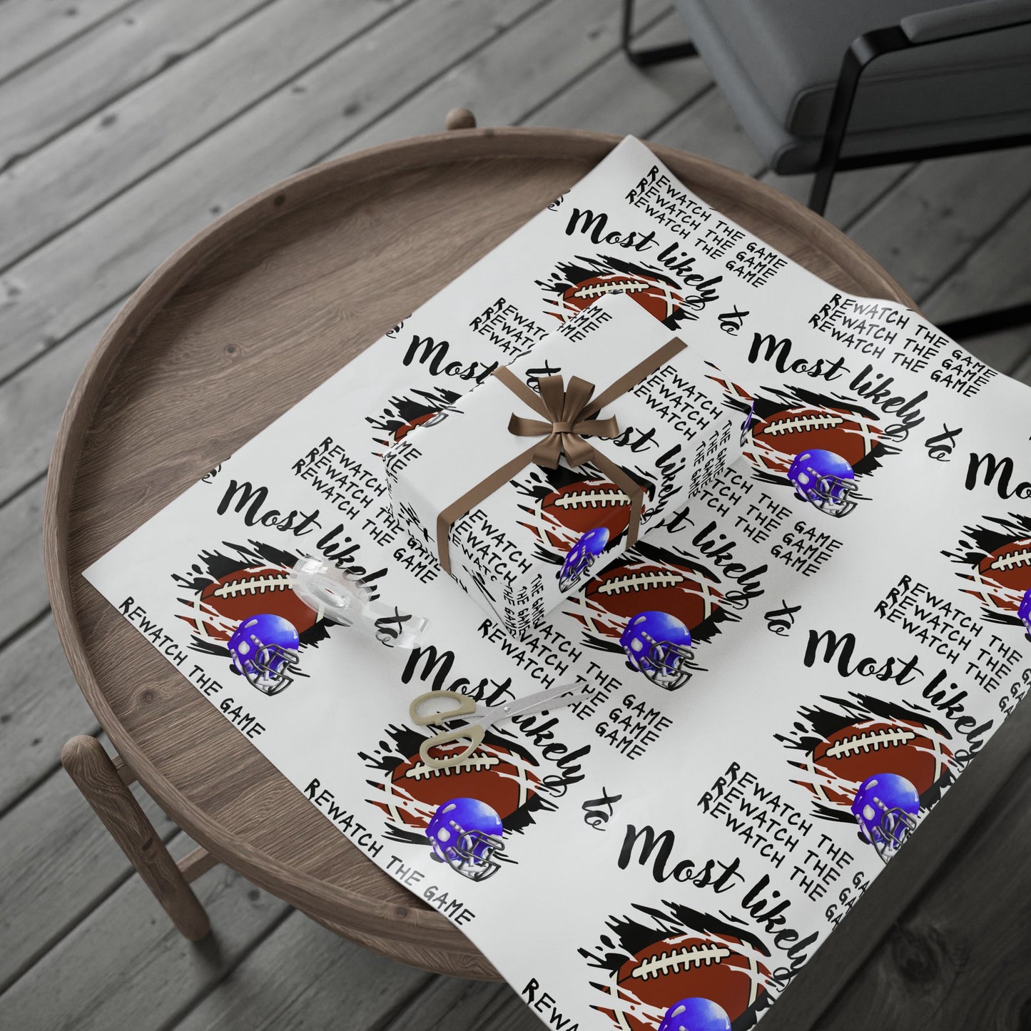 Football-Themed Wrapping Paper, Gifts for Sports Lovers, Unique Gift Wrap for Birthdays, Holidays, and Celebrations, Most Likely to [...]
