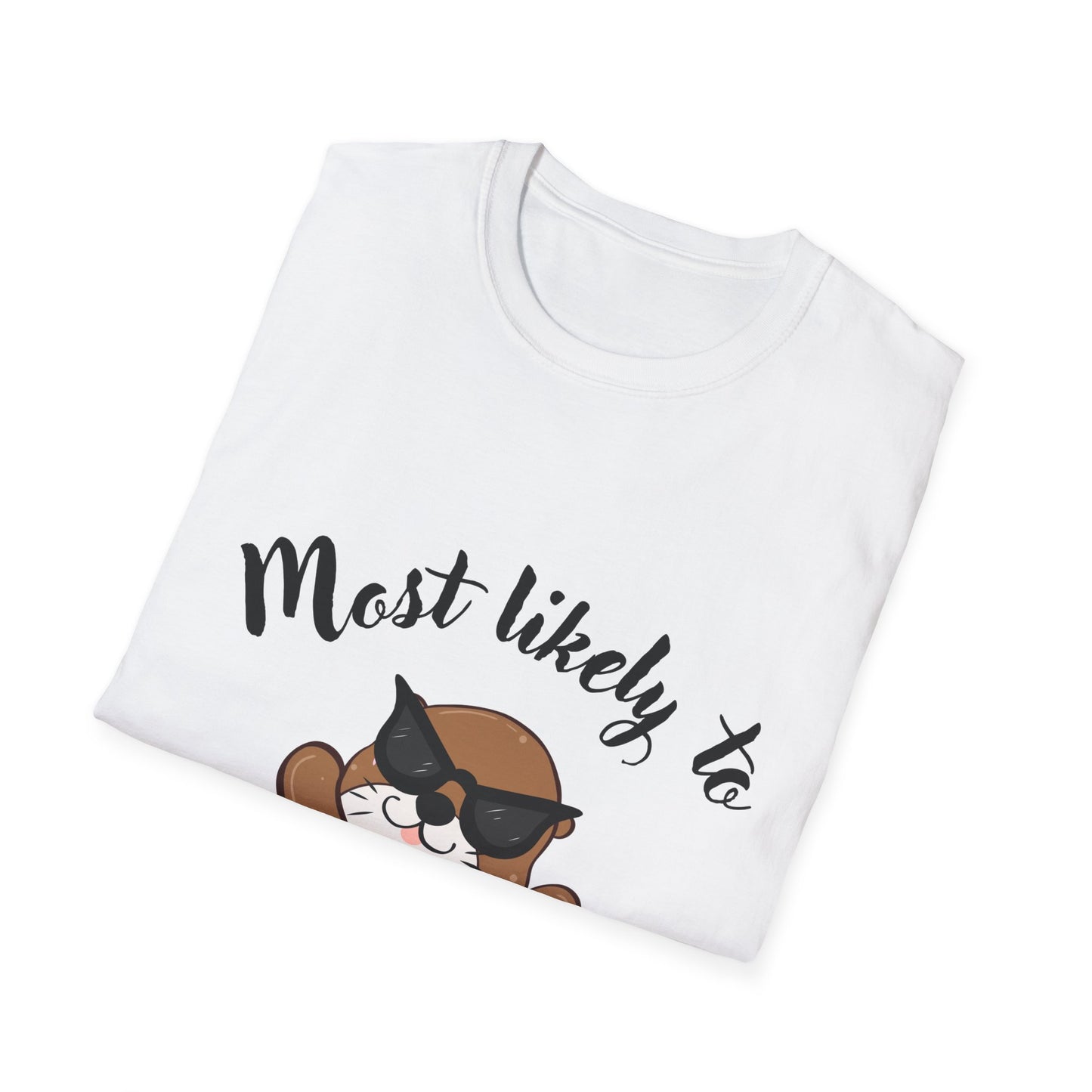 Most Likely To Wear Sunglasses Indoors T-Shirt, Funny Cat Lover Tee, Gift for Cat Lovers, Humorous Animal Shirt, Fun Casual Wear, otter