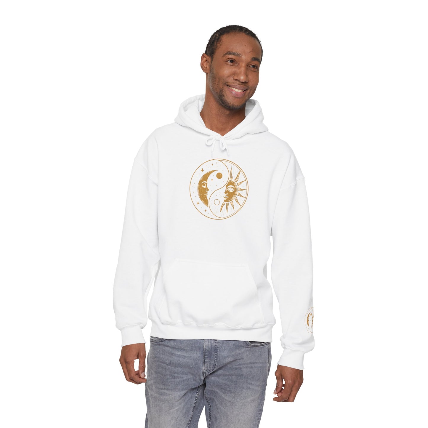 Sun and Moon Yin Yang Hoodie — Celestial Astrology Graphic Sweatshirt