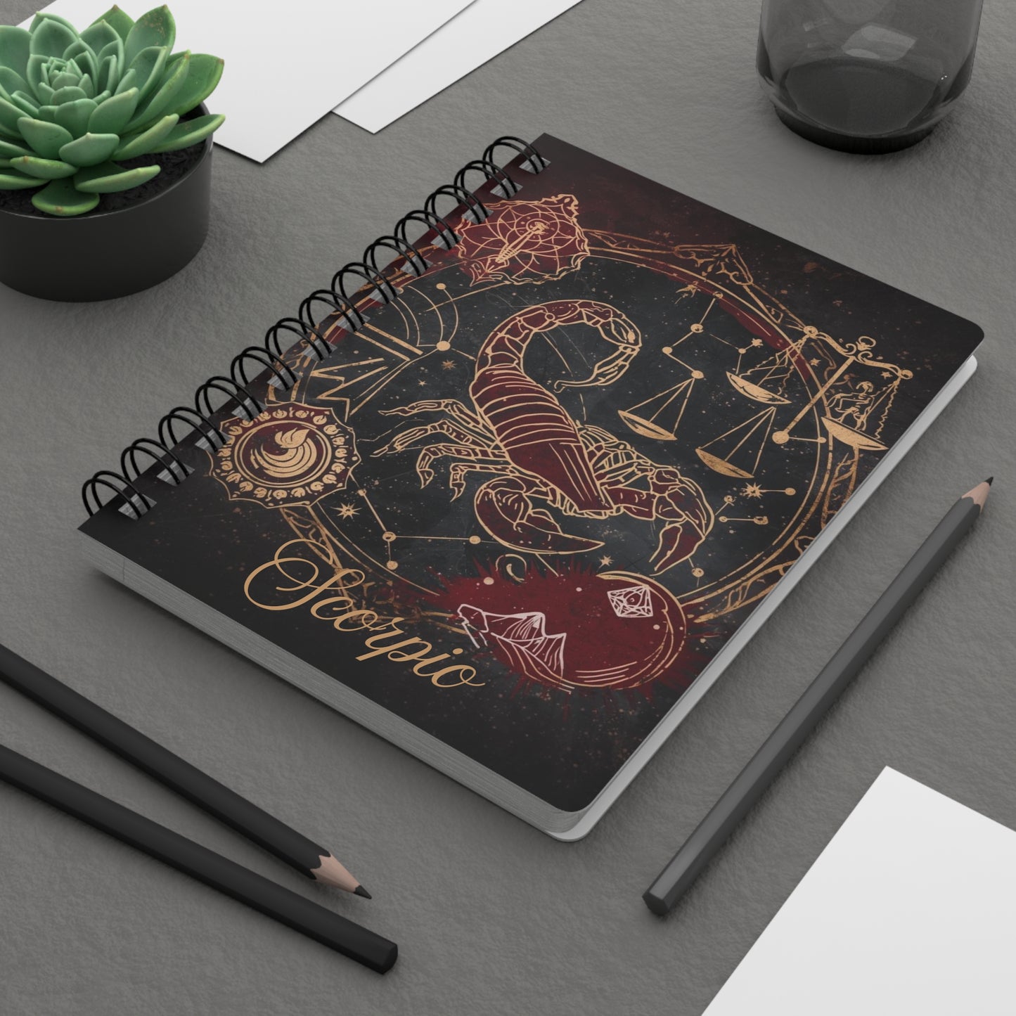 Scorpio Zodiac Spiral Bound Journal - Perfect for Astrology Lovers