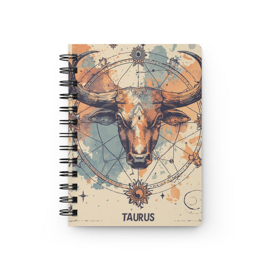 Taurus Spiral Bound Journal – Astrological Notebook for Bull Sign Lovers