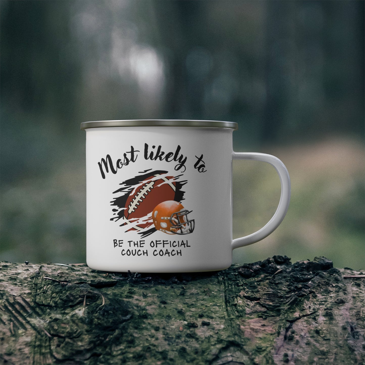 Camping Mug - Most Likely to Be the Official Couch Coach, Football Cup, Sports Fan Mug