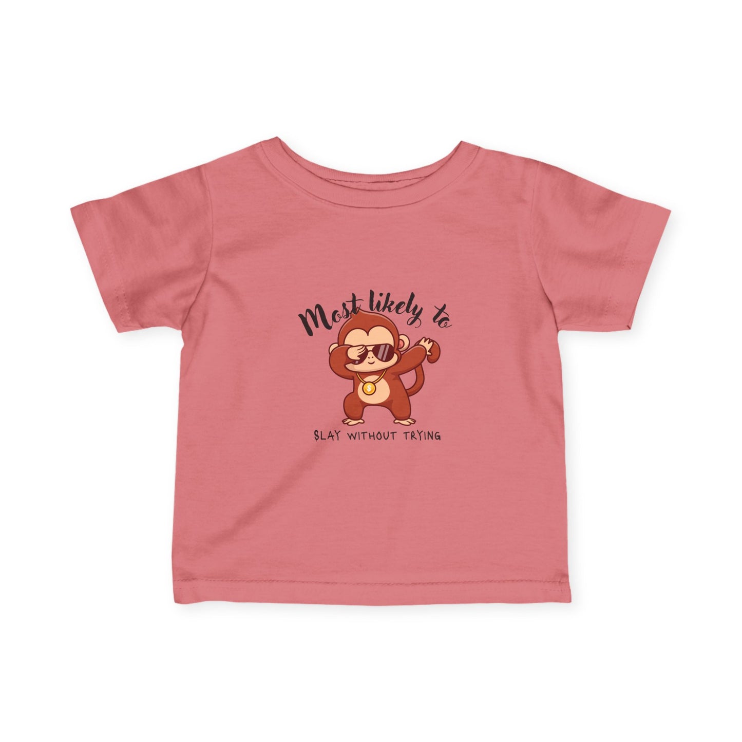 Cute Monkey Baby Tee - Most Likely To Slay Without Trying, Toddler Gift, Baby Shower Gift, Funny Kids Shirt, Infant Clothing, Birthday [...]