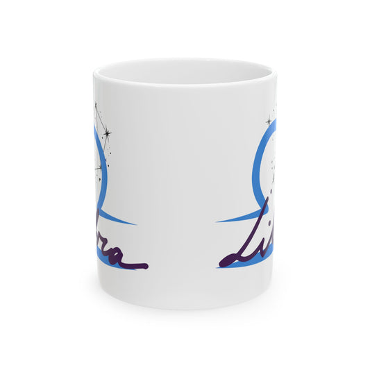 Personalized Libra Zodiac Ceramic Mug (11oz & 15oz) — Astrological Sign Coffee Cup, Birthday Gift for Libra