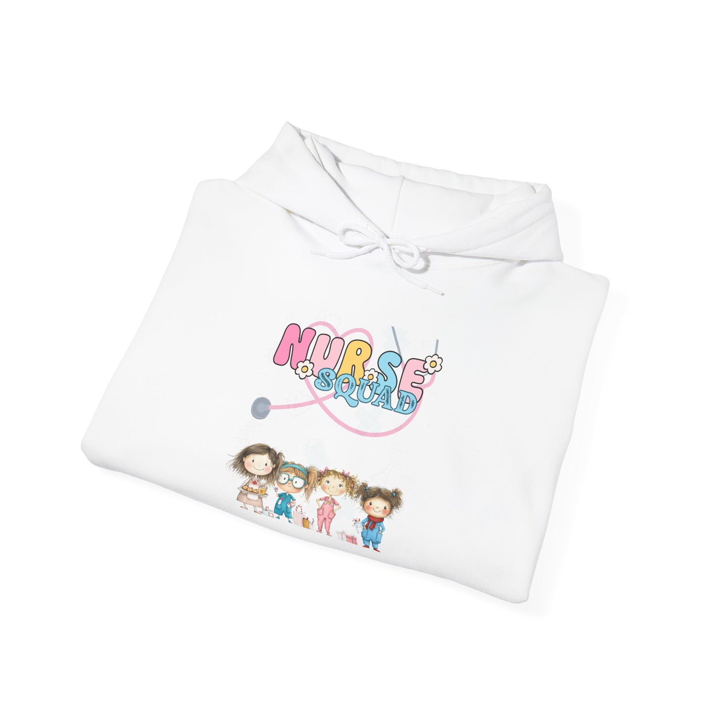 Nurse Squad Hoodie — Cute Multicultural Healthcare Team Design
