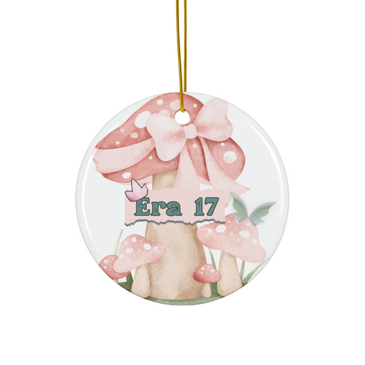Era 17 Ornament, Chapter 17 Ornament, Whimsical Mushroom Ceramic Ornaments, Seasonal Decor, Unique Gift, Holiday Decor, Personalized Keepsakes