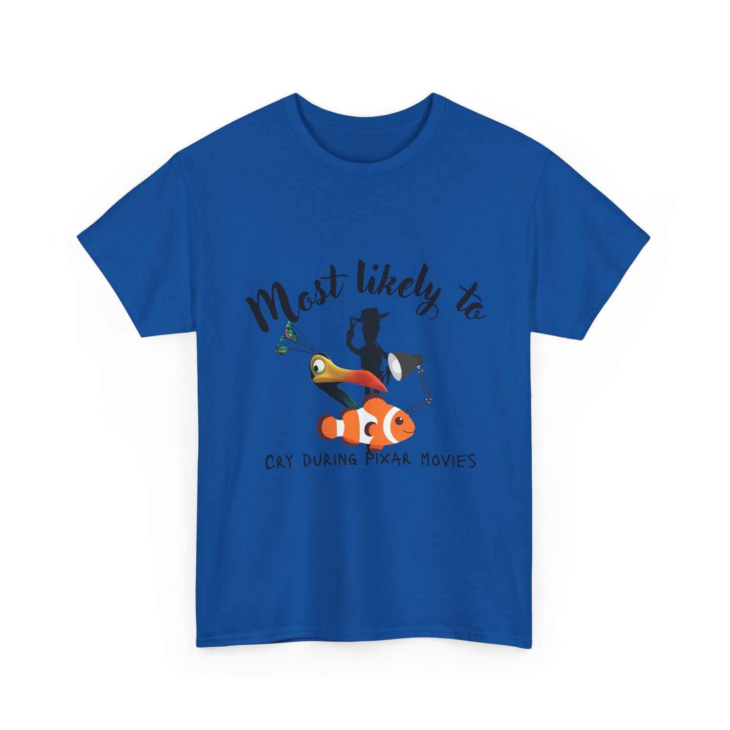 Unisex Heavy Cotton Tee - Most Likely to Cry During Pixar Movies, Perfect Gift for Movie Lovers, Fun Graphic Tee for Friends, [...]