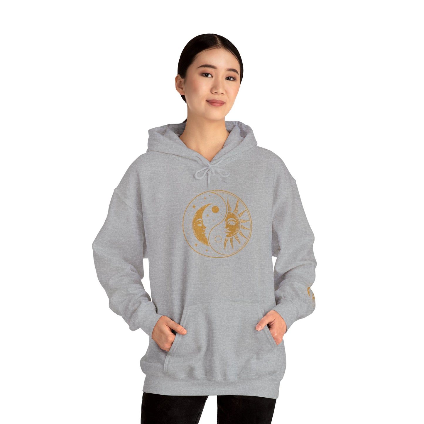 Sun and Moon Yin Yang Hoodie — Celestial Astrology Graphic Sweatshirt