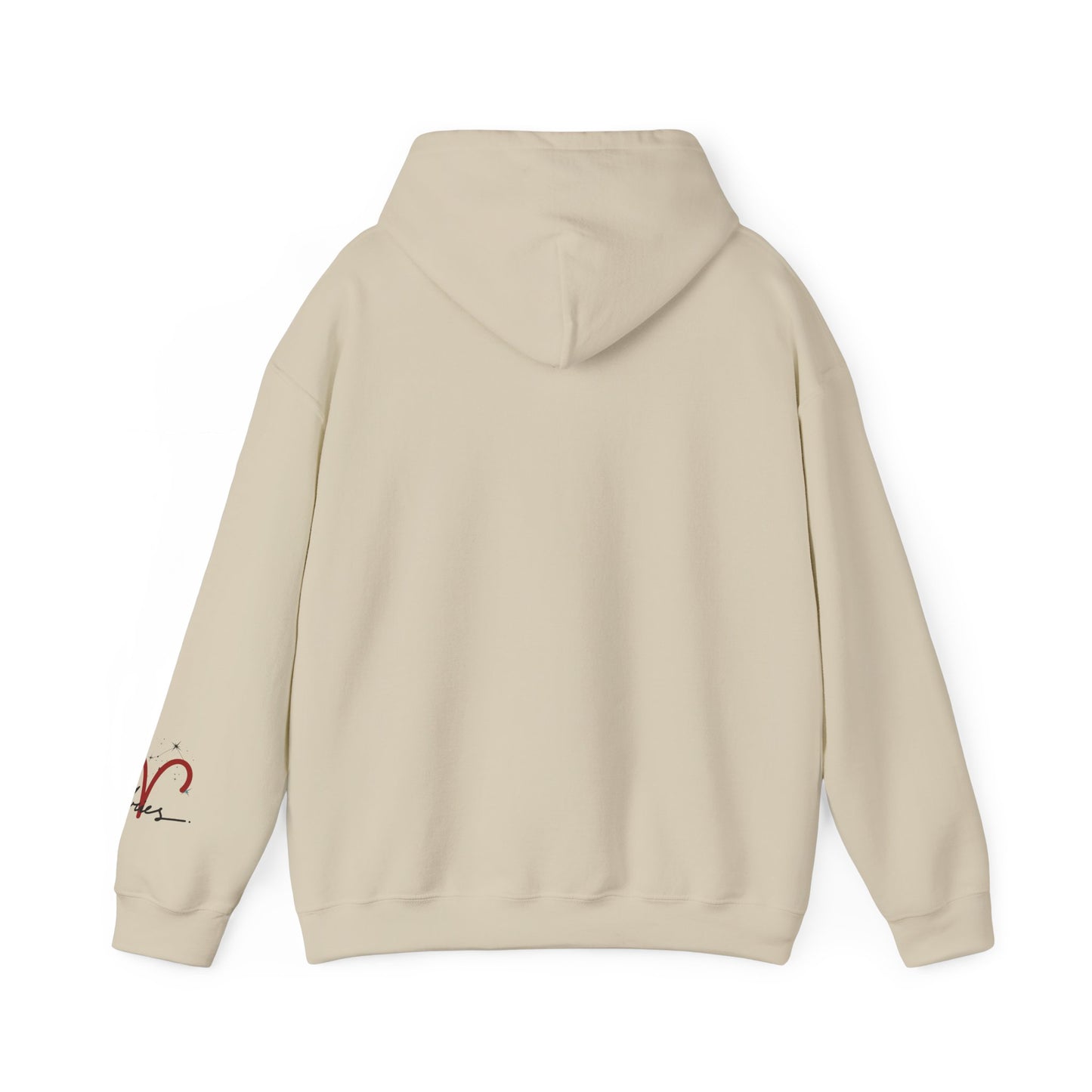 Aries Zodiac Hoodie — Minimal Script Aries Symbol Hoodie