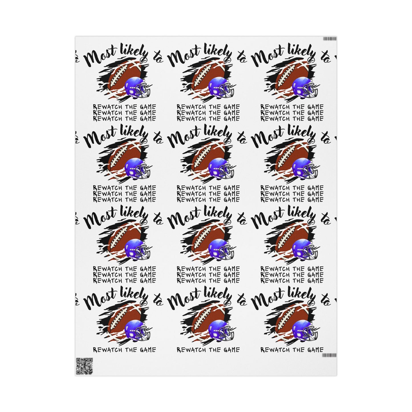 Football-Themed Wrapping Paper, Gifts for Sports Lovers, Unique Gift Wrap for Birthdays, Holidays, and Celebrations, Most Likely to [...]