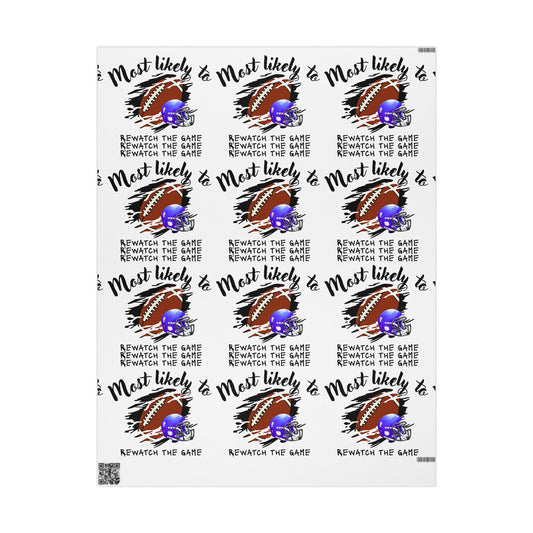 Football-Themed Wrapping Paper, Gifts for Sports Lovers, Unique Gift Wrap for Birthdays, Holidays, and Celebrations, Most Likely to [...]