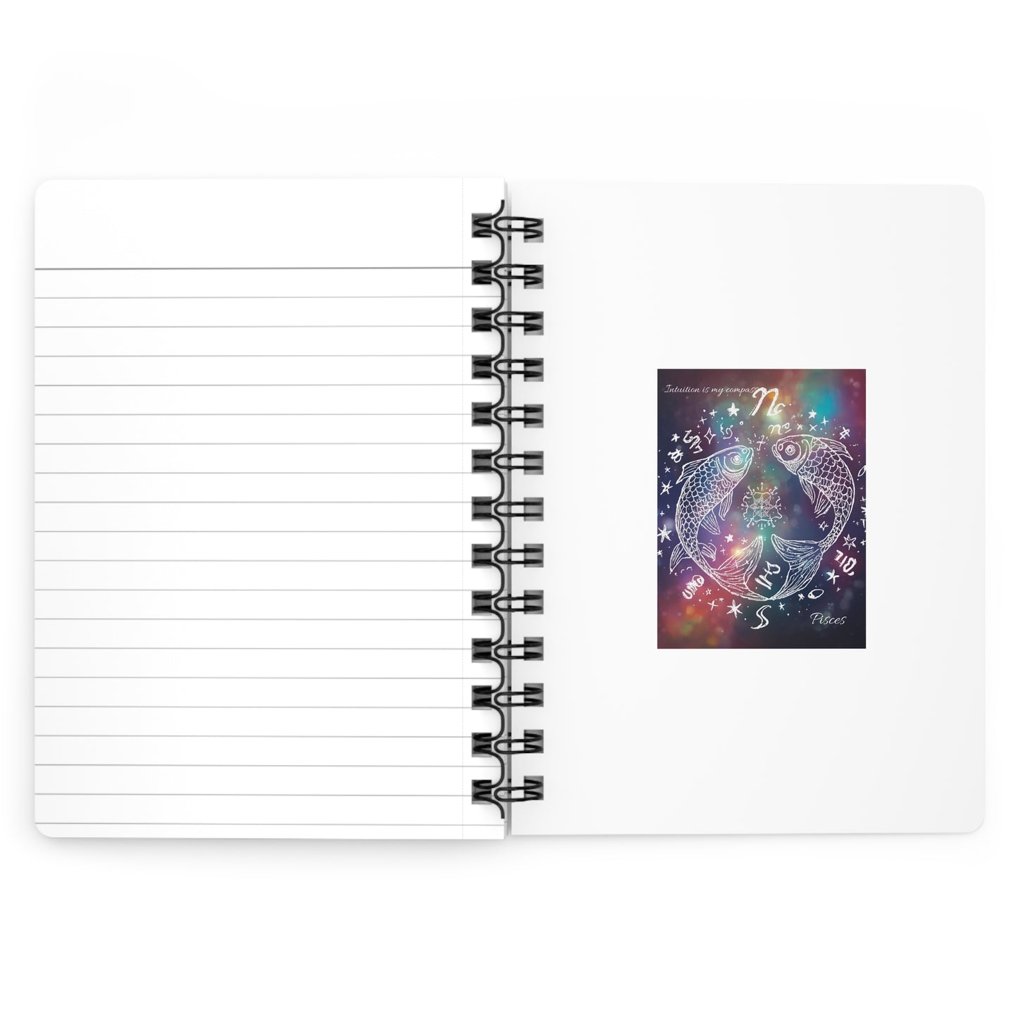 Astrological Pisces Spiral Bound Journal - Intuition Is My Compass