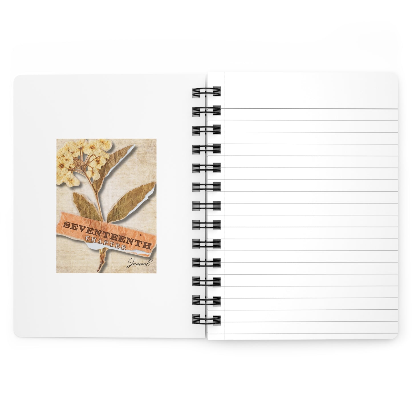 Seventeenth Chapter Spiral Bound Journal - Inspirational Nature Design
