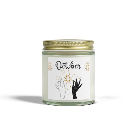 Celestial Candle, October, October Birthday, Scented Candles, Coconut Apricot Wax (4oz, 9oz)