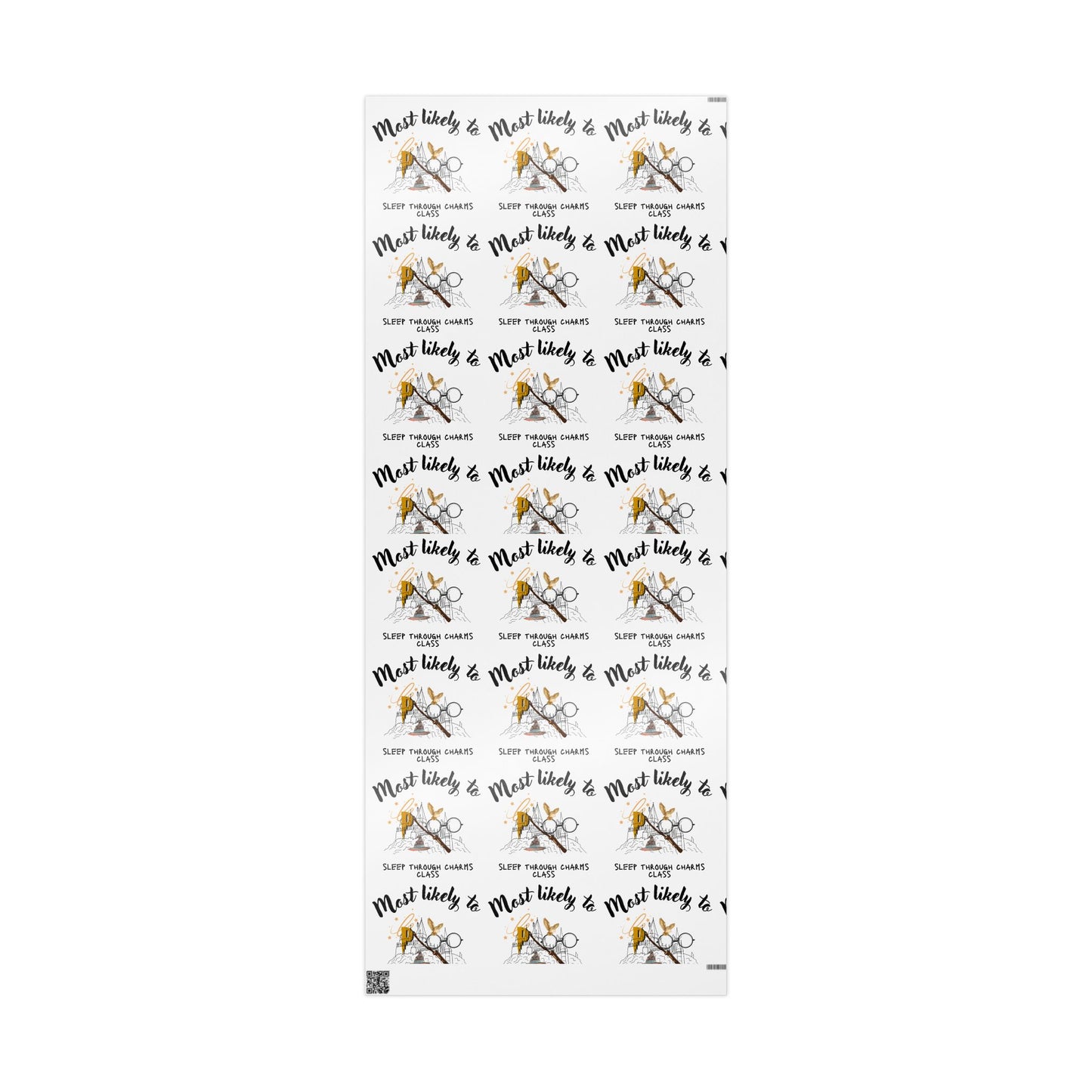 Wand Wrapping Paper, Movie Lovers Wrap, Cheerful Wrapping Paper for Celebrations, Birthday Gifts, Holiday Packaging, Unique Gift Wrap, Most Likely to Sleep Through Class