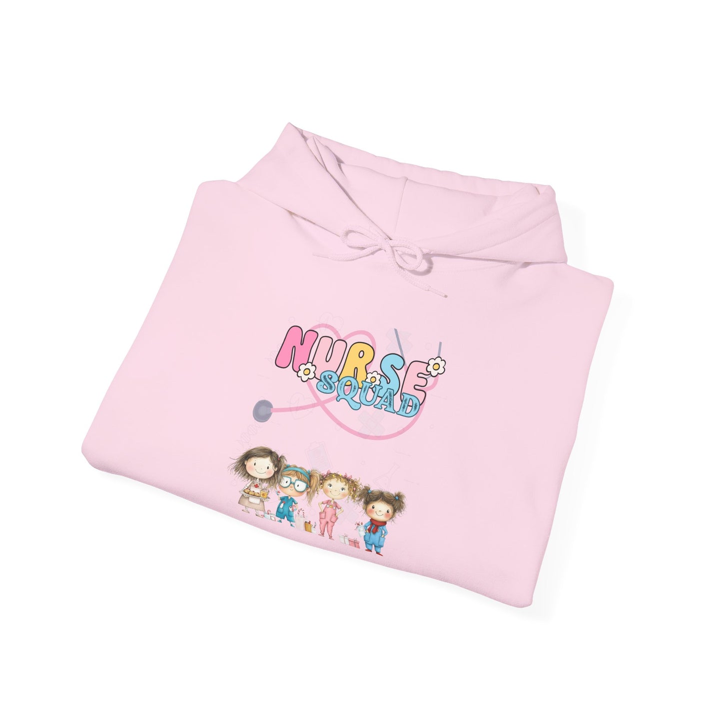 Nurse Squad Hoodie — Cute Multicultural Healthcare Team Design
