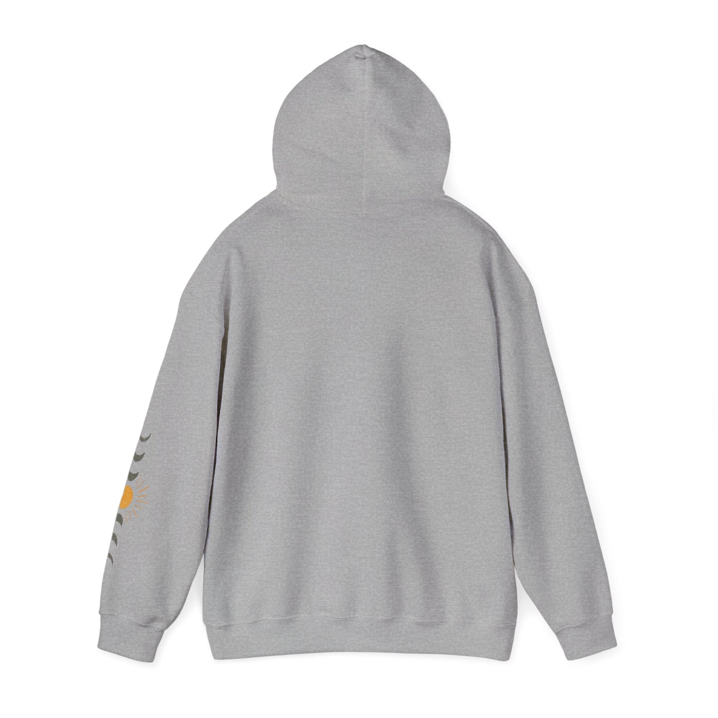 Moon Phase Sun Hoodie — Celestial Phases Graphic Pullover