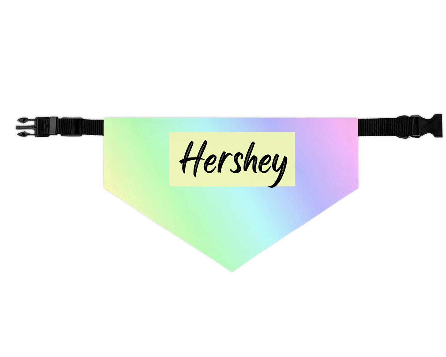 Iridescent Pastel Pet Bandana Collar - Holographic Rainbow Dog & Cat Accessory