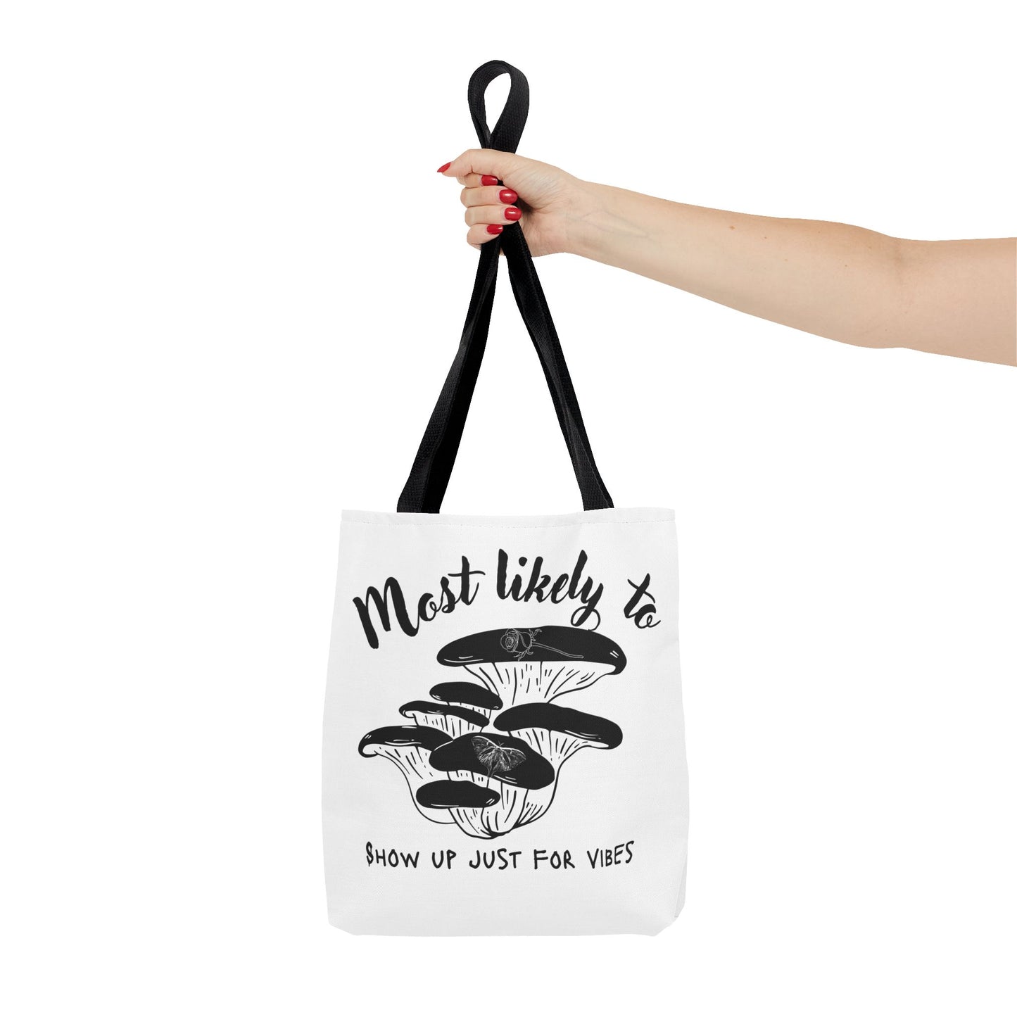 Mushroom Vibes Tote Bag, Fun Eco-Friendly Bag, Gift for Nature Lovers, Stylish Shopping Bag, Festival Accessory, Unique Design Tote