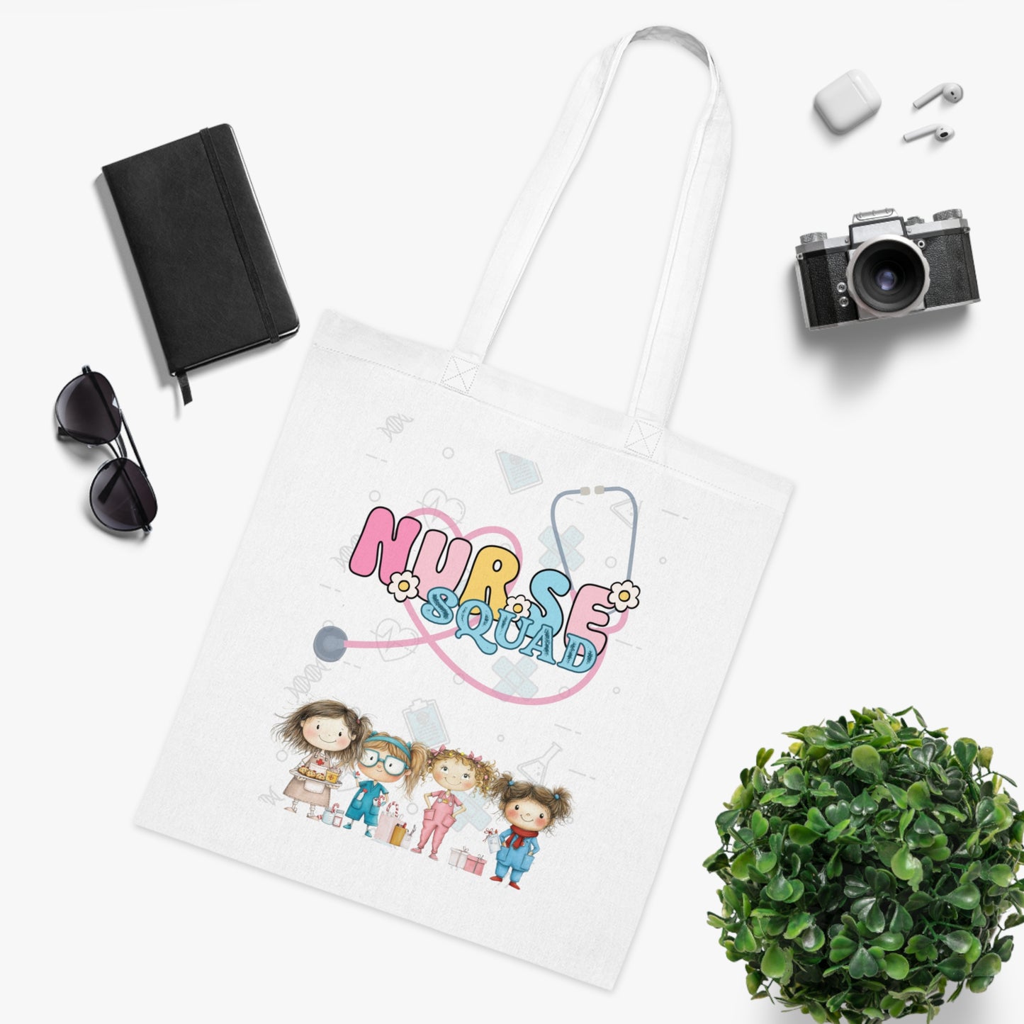 Nurse Squad Cotton Tote Bag - Cute Nurse Gift for Medical Professionals, Nurse Tote, Nurse Gift