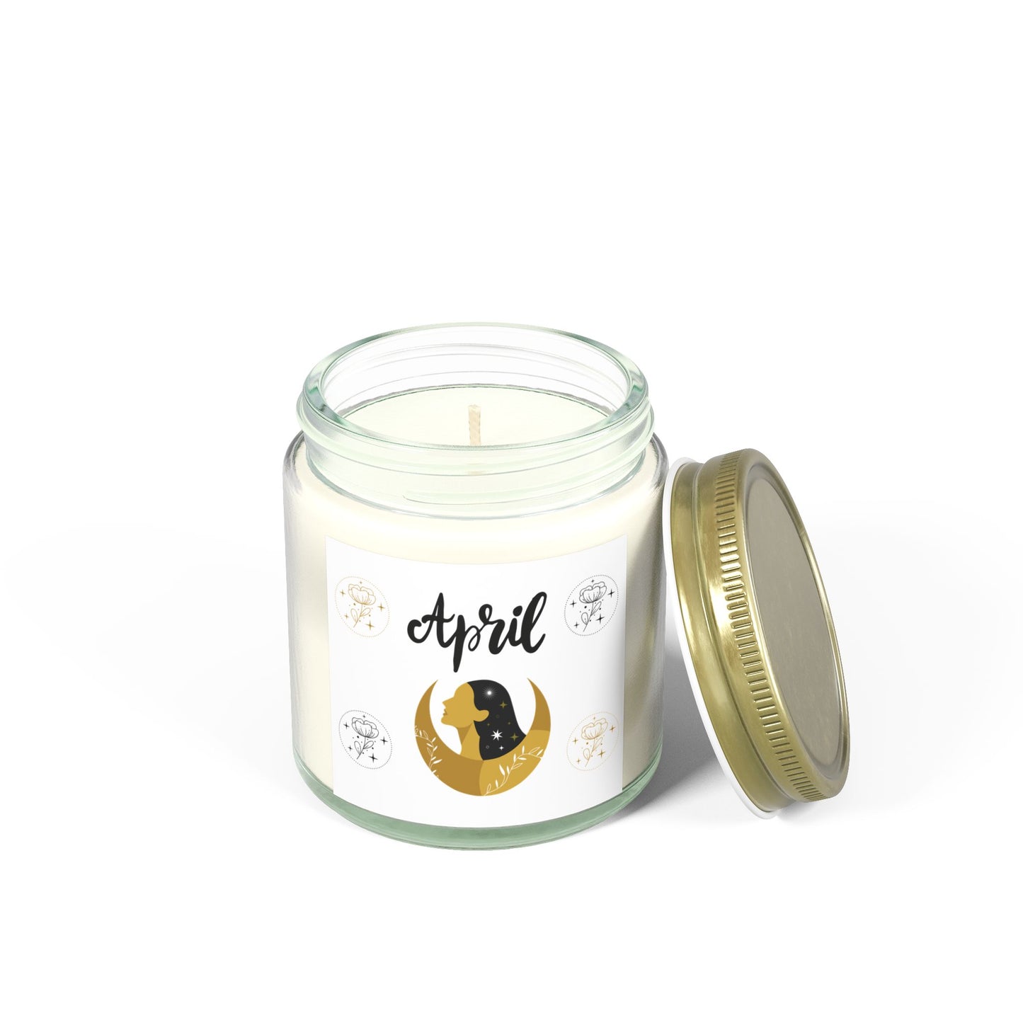 April Candle, April Birthday Gift, Celestial Candle, Scented Candles - Coconut Apricot Wax, Aromatherapy Candles, April Zodiac Decor, Eco-Friendly Gift, Relaxation, Home Fragrance