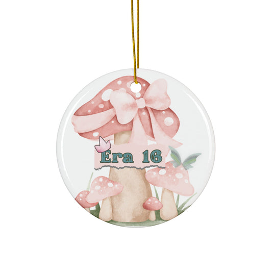 Era 16 Ornament, Chapter 16, Chapter 16 Ornament, Ceramic Mushroom Ornaments, Whimsical Decor for Holidays, Perfect for Birthdays, Gift Tags, Home Decor, Seasonal Decorations