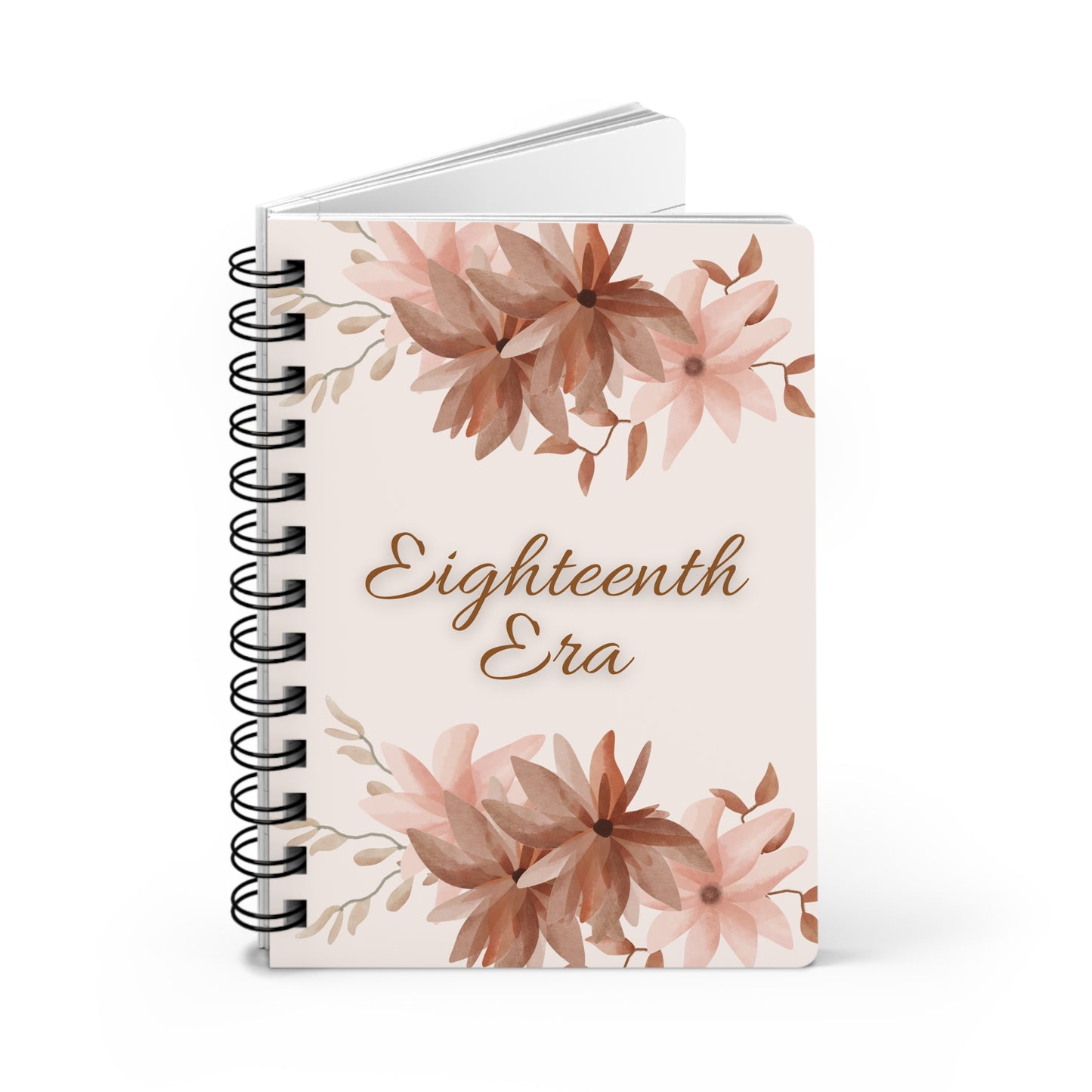 Personalize, Eighteenth Era Journal - 18th Era Journal - Eighteenth Chapter Journal - 18th Chapter journal - Floral Spiral Bound Journal - Eighteenth Era