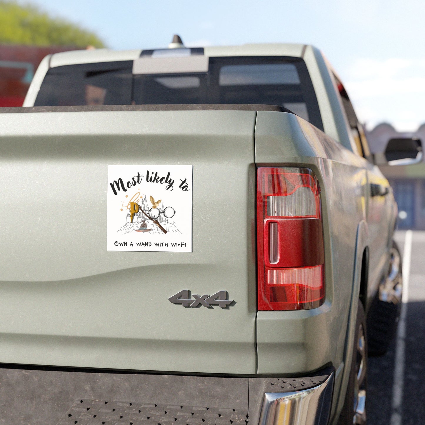 Wand Wi-Fi Car Magnet - Fun Magical Car Decor - Potter inspired Car Magnet