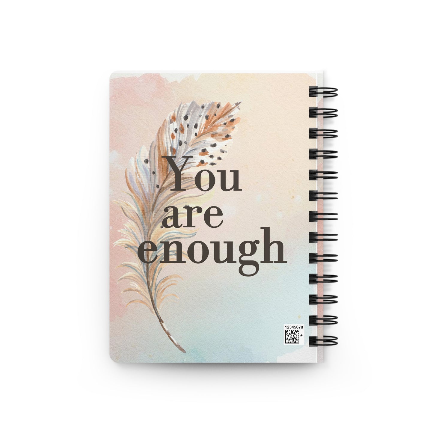 Personalize, You Are Enough Spiral Bound Journal - Inspirational Writing Notebook for Self-Reflection & Growth