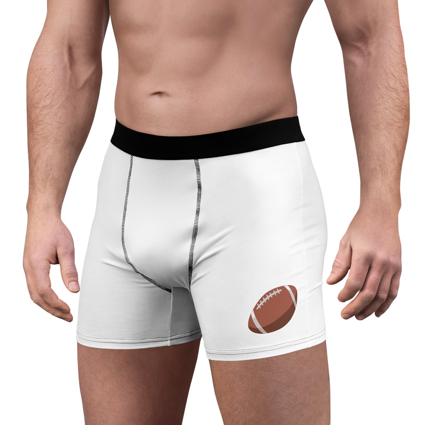 Football-Themed Men's Boxer Briefs - Fun Sports Underwear - Men's Sports Boxer