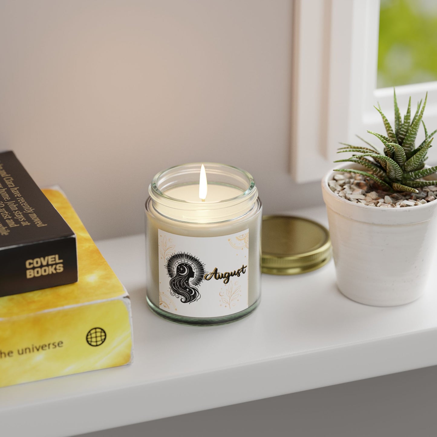 August Candle, August Birthday, Coconut Apricot Scented Candles - August Design, Artisan Candles, Home Fragrance, Relaxation Gift, Eco-Friendly Decor