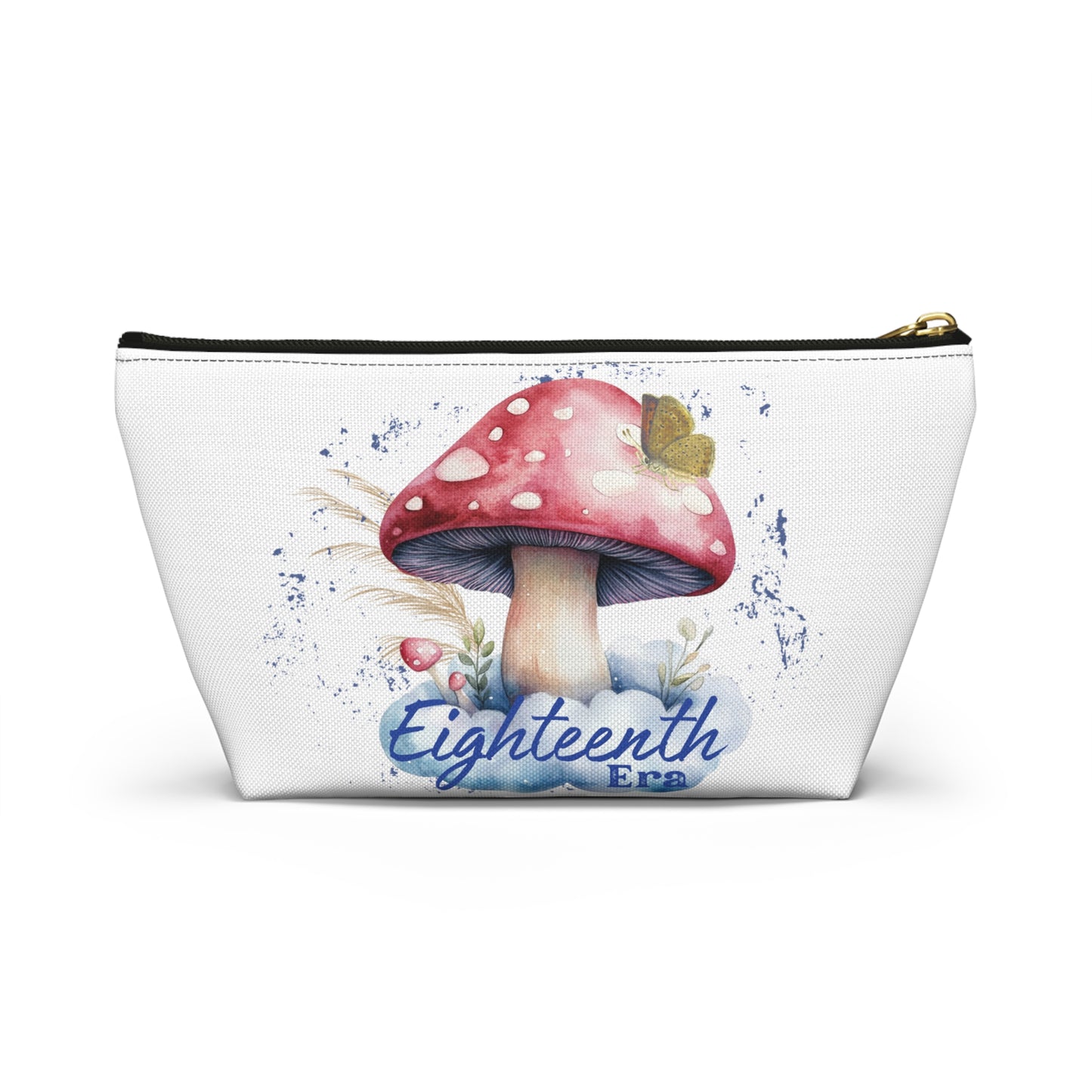 Mushroom-Themed Accessory Pouch - Perfect for Eighteenth Birthday, Gifts for Her, Makeup Organizer, Cute Storage Bag, Floral Pouch