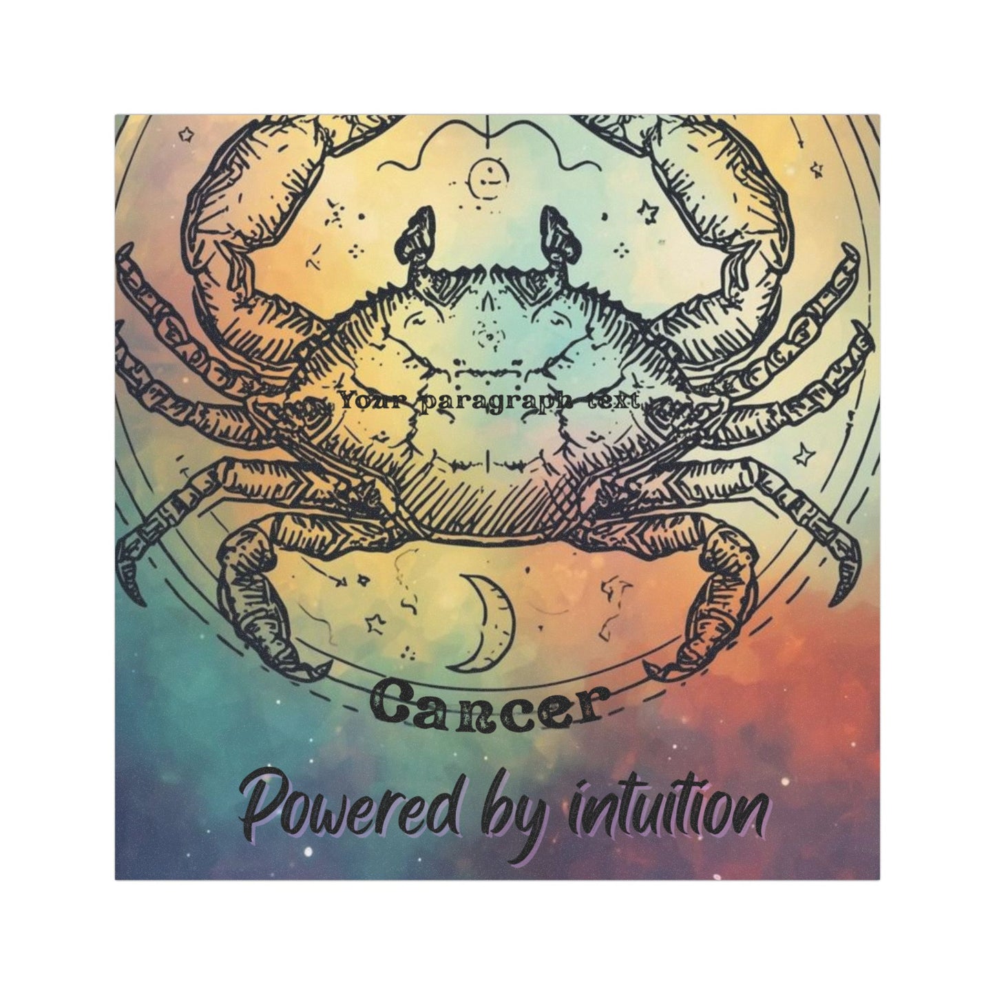 Cancer Zodiac Crab Car Magnet - Powered by Intuition