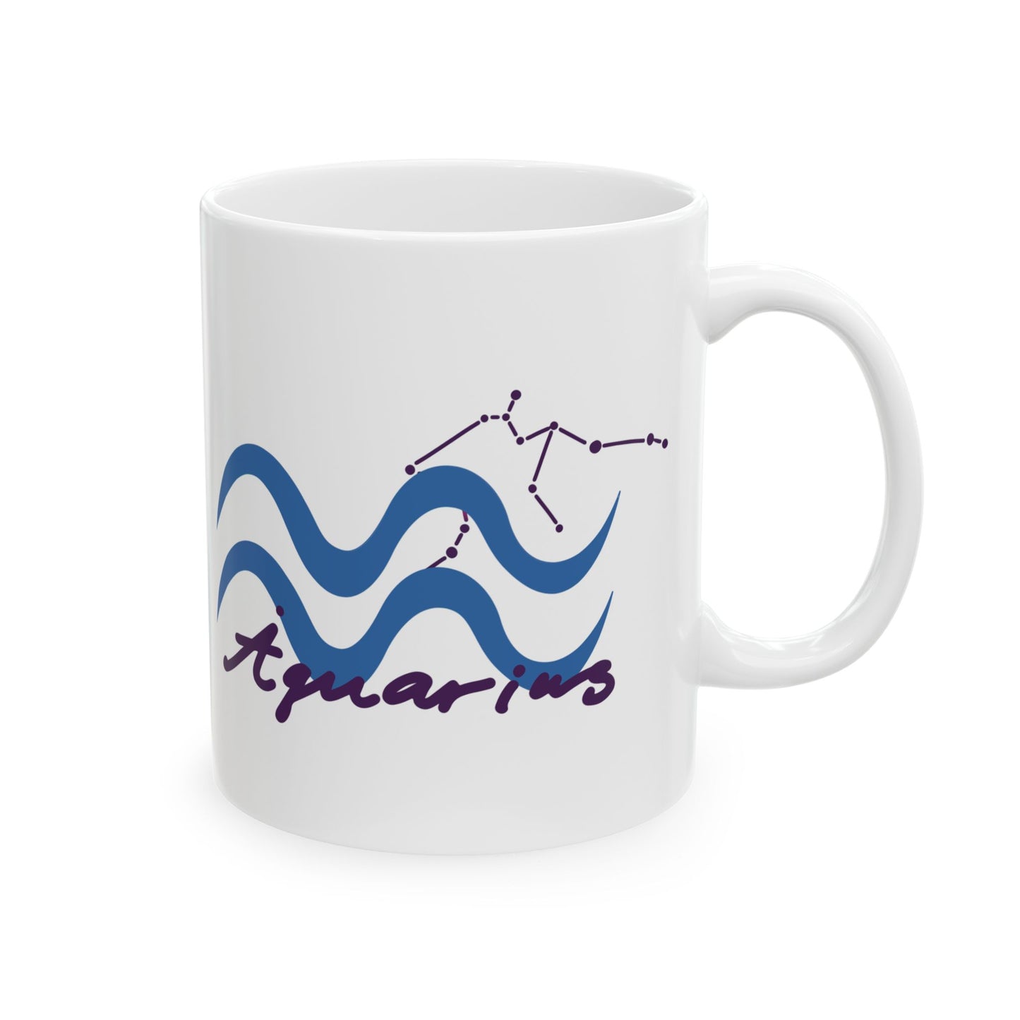 Aquarius Constellation Ceramic Mug – Zodiac Coffee Cup (11oz/15oz)