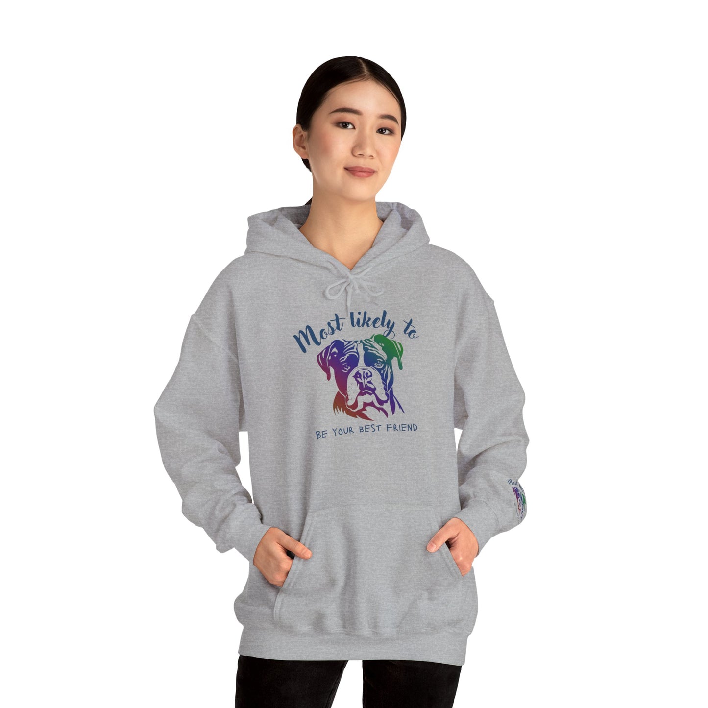 Boxer Bulldog 'Most Likely to Be Your Best Friend' Hoodie
