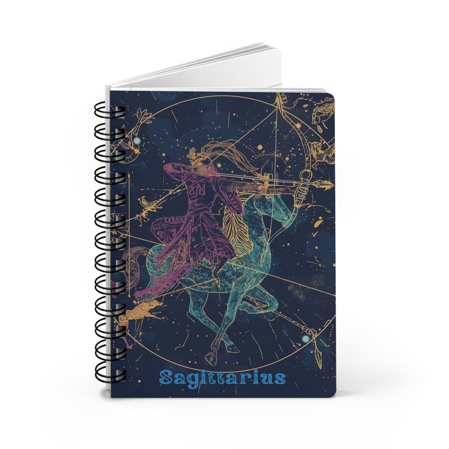 Sagittarius Spiral Bound Journal - Celestial Zodiac Notebook for Astrology Lovers