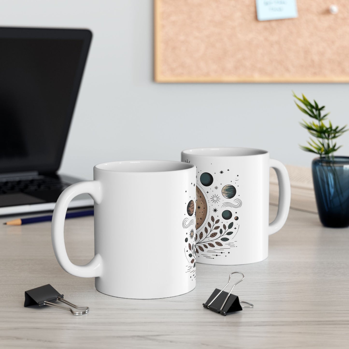 Mystic Yin Yang Ceramic Mug — Celestial Moon & Sun Astrology Coffee Cup (11oz/15oz)