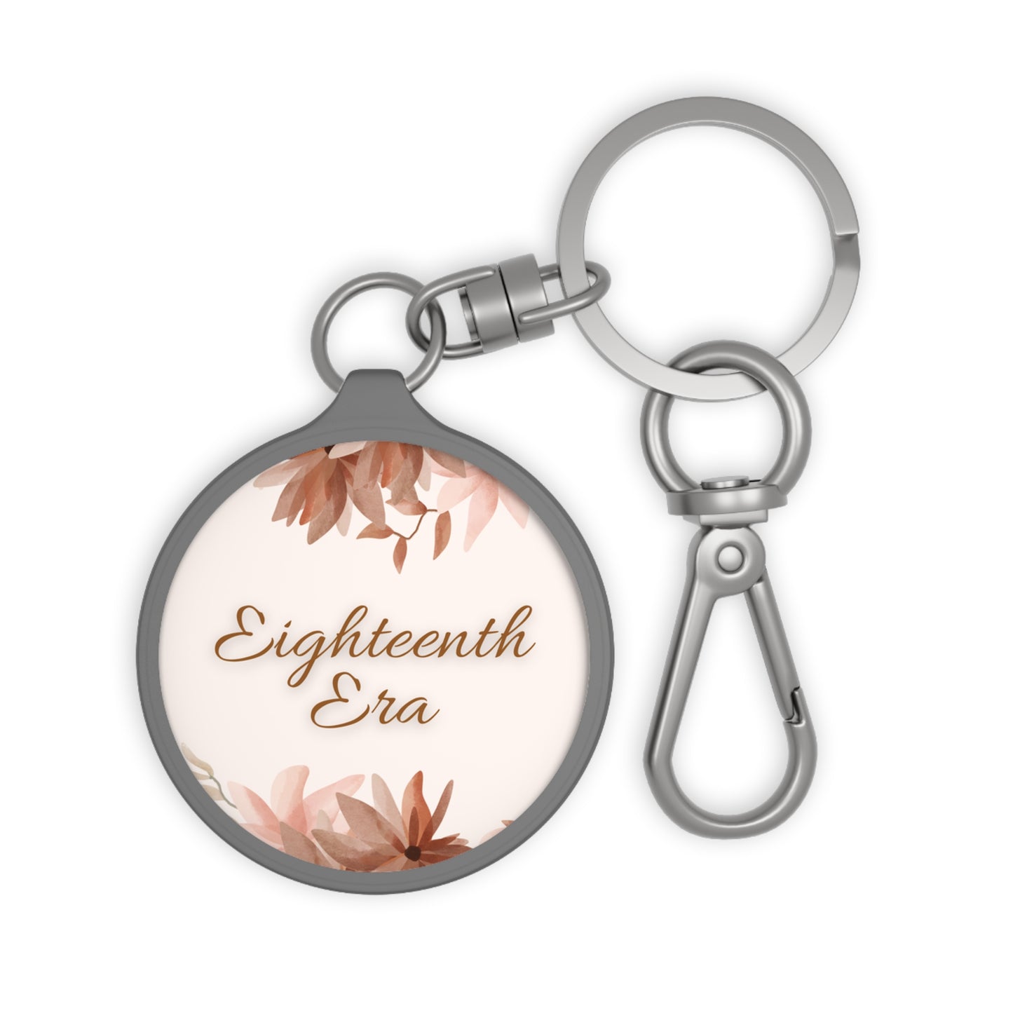 Elegant Eighteenth Era Keyring Tag - Stylish Accessory for Milestone Celebrations
