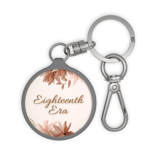 Elegant Eighteenth Era Keyring Tag - Stylish Accessory for Milestone Celebrations