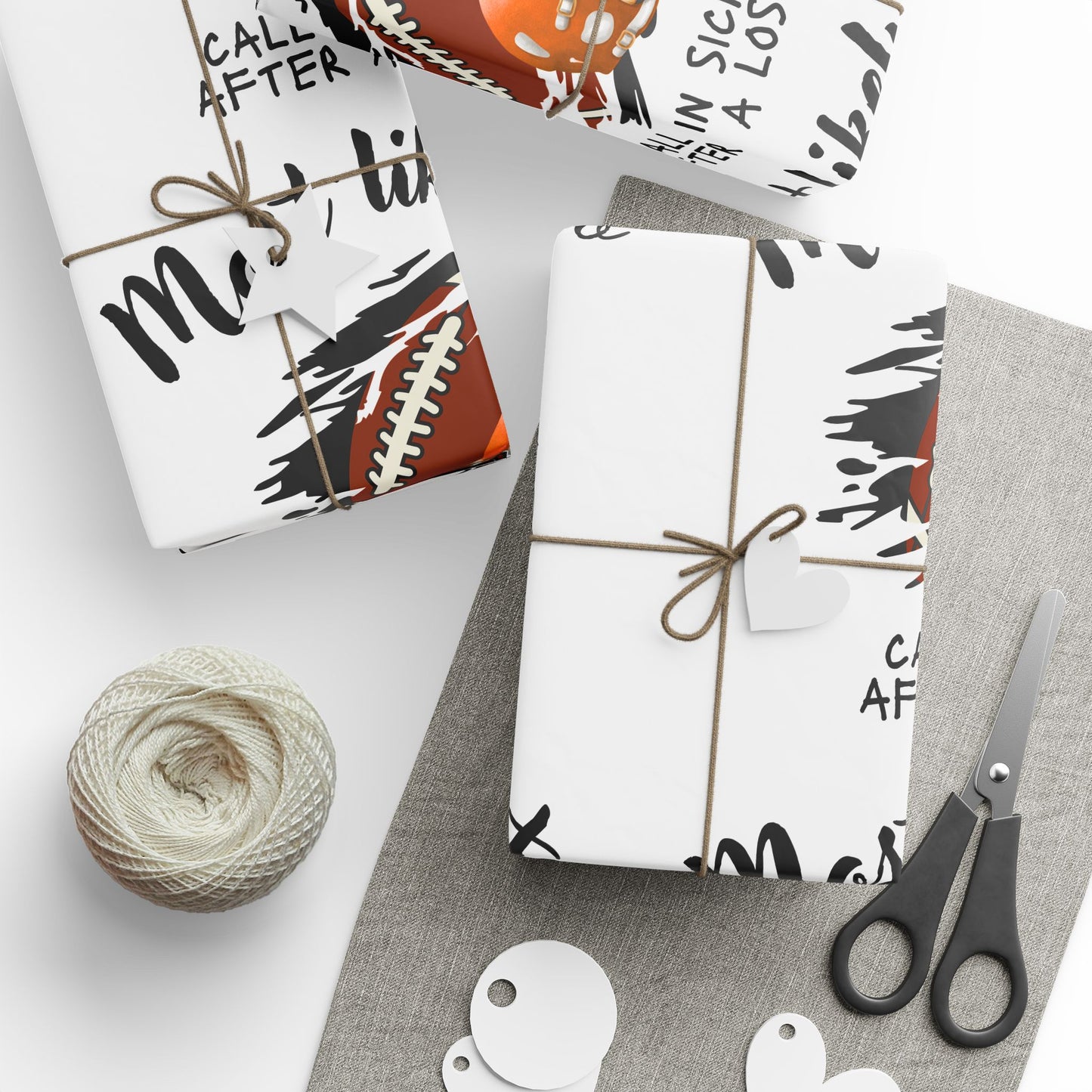 Football-Themed Wrapping Paper, Football paper, Gift Wrap for Him, Most Likely to Call in Sick After a Loss, Perfect for Sports Fans, Gift Wrap for Birthdays, Holidays, [...]
