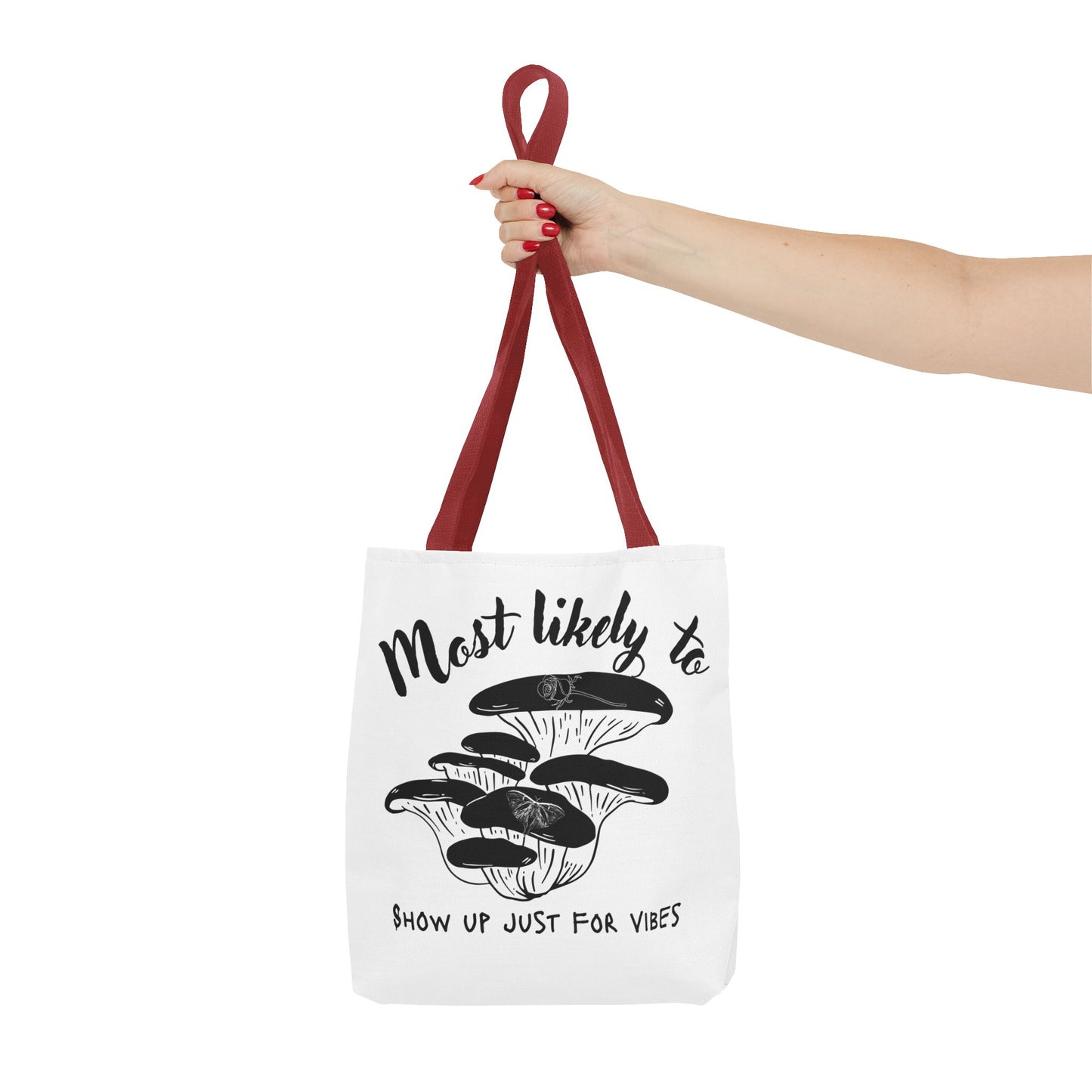 Mushroom Vibes Tote Bag, Fun Eco-Friendly Bag, Gift for Nature Lovers, Stylish Shopping Bag, Festival Accessory, Unique Design Tote
