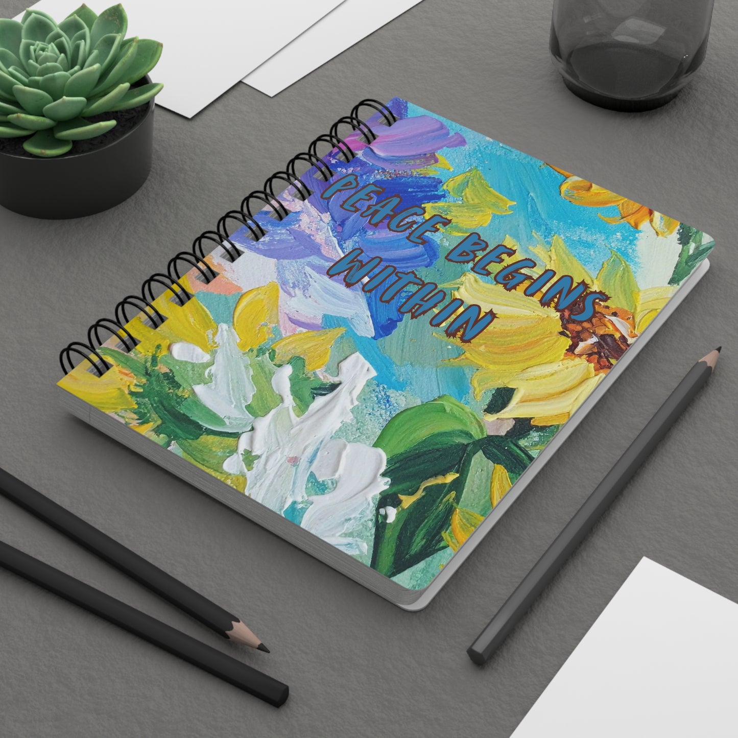 Peace Begins Within Spiral Bound Journal