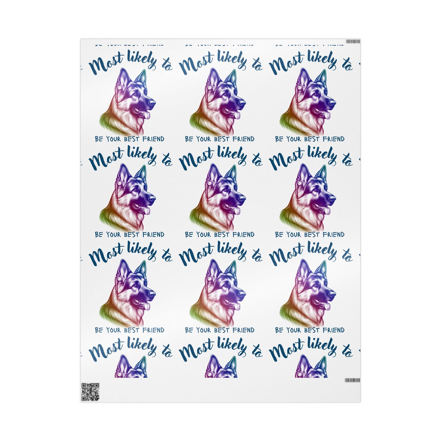 Colorful Pet-Themed Wrapping Paper, Most Likely to Be Your Best Friend Gift Wrap, Dog Lover Gift Wrap, Birthday, Pet Adoption, Holiday [...]