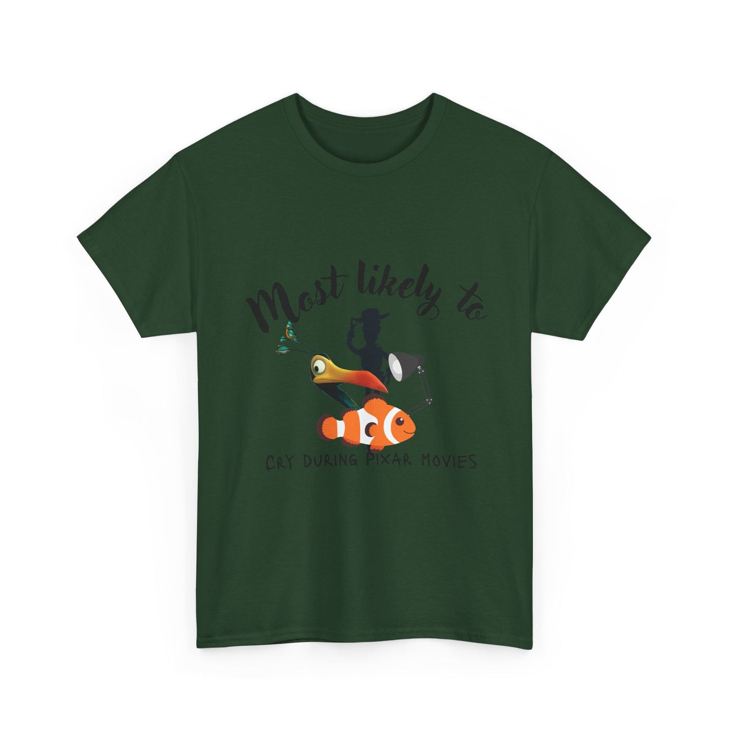 Unisex Heavy Cotton Tee - Most Likely to Cry During Pixar Movies, Perfect Gift for Movie Lovers, Fun Graphic Tee for Friends, [...]