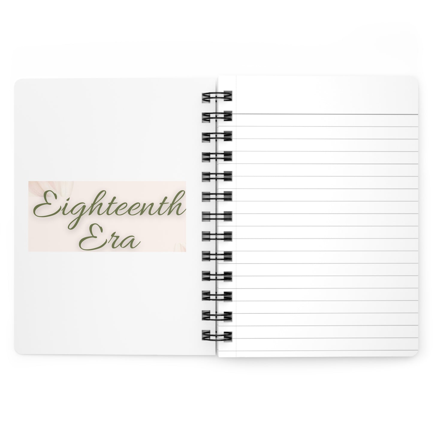 Personalized Eighteenth Chapter - Eighteenth Chapter - Eighteenth Birthday - Personalized Floral Spiral Bound Journal - Eighteenth Era