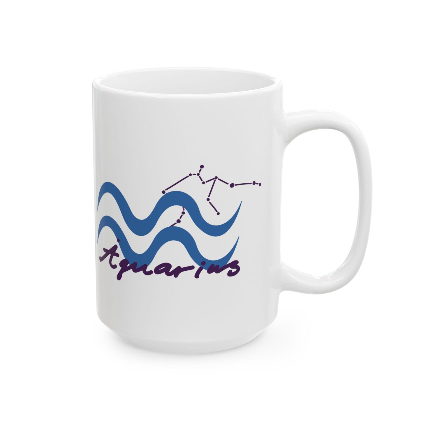 Aquarius Constellation Ceramic Mug – Zodiac Coffee Cup (11oz/15oz)