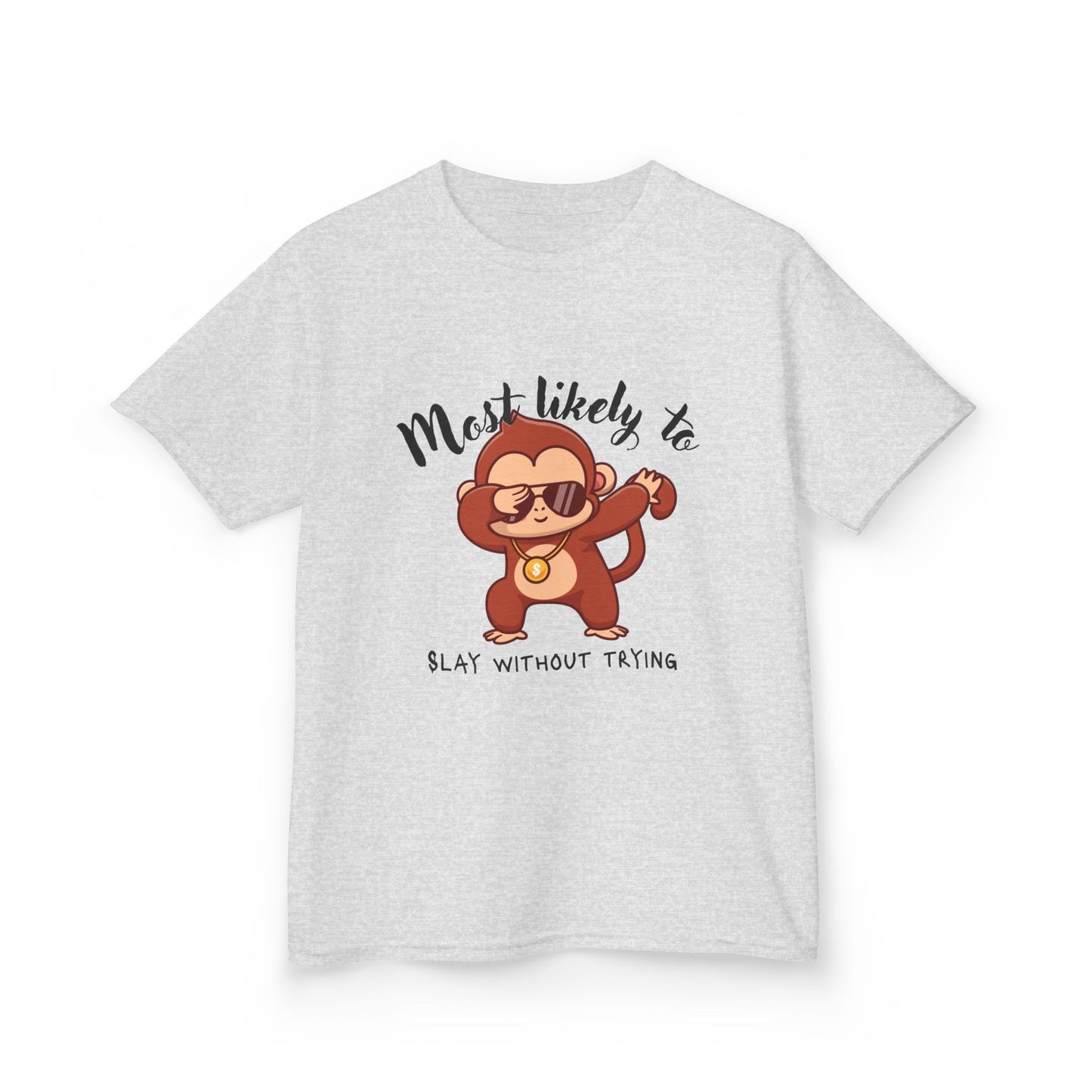 Kids Fun Monkey Tee - Most Likely to Play Without Paying, Cute T-Shirt, Gift for Kids, Animal Lovers, Birthday Party, Everyday Wear