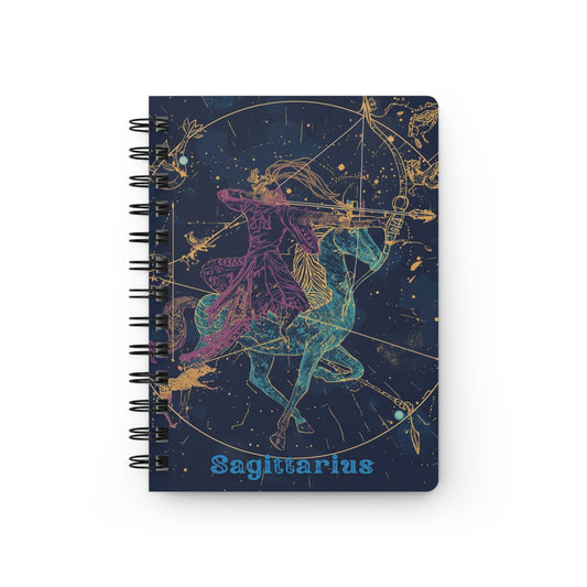 Sagittarius Spiral Bound Journal - Celestial Zodiac Notebook for Astrology Lovers